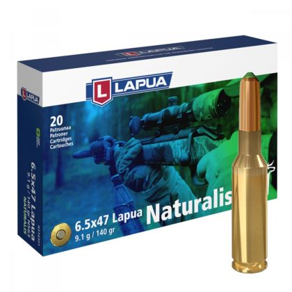 Náboj Lapua 6,5x47 Lapua NATURALIS, N563, Solid, 9,10g, 140gr