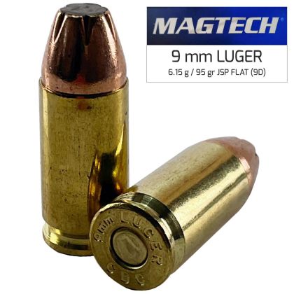 Náboj Magtech 9 mm Luger JSP FLAT (9D) 6,15g 95gr