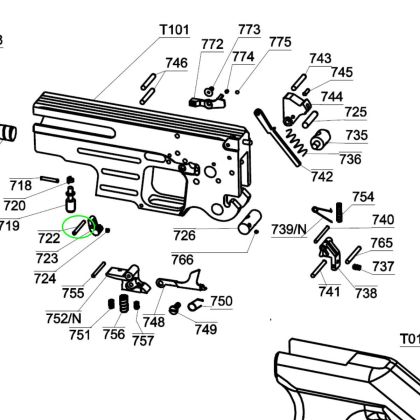 Cep záchytu zásobníku Pardini SP a TR20