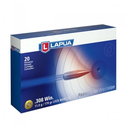 Náboj Lapua .308 Win LOCK BASE Semi-Auto, B476, FMJBT, 11,00g, 170gr