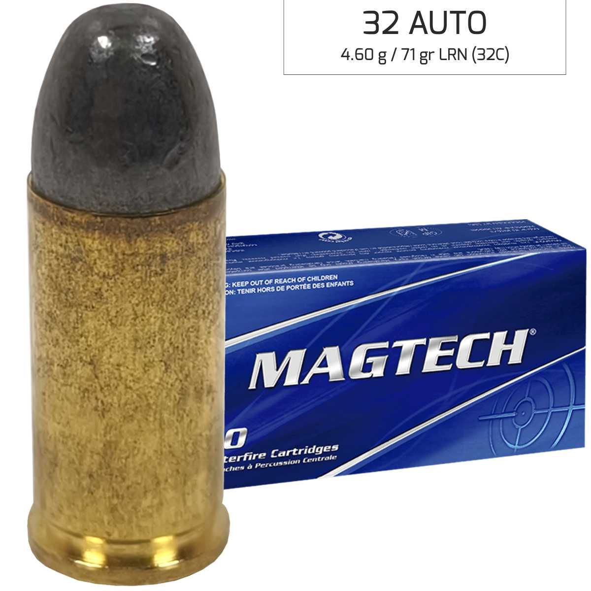 Náboje Magtech 7,65 Browning / 32 AUTO LRN 4,60 g, 71 gr (32C)