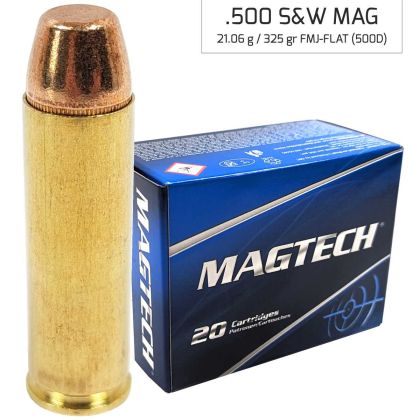 Náboje Magtech 500 S&W FMJ FLAT 21,06 g, 325 gr (500D)