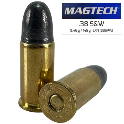 Náboje Magtech 38 S&W LRN 9,45 g, 146 g (38SWA)