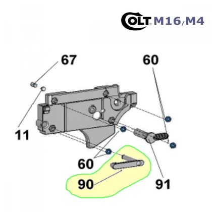 Záchyt zásobníku Walther Colt M4/M16