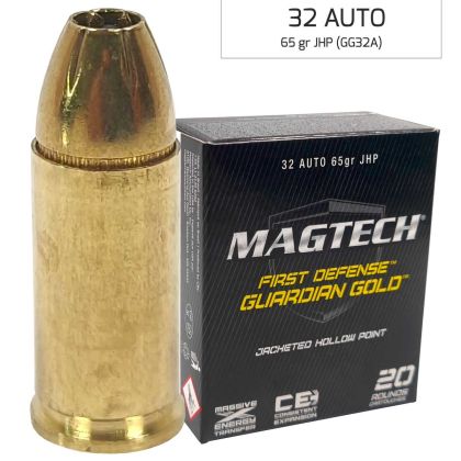 Náboje Magtech 32 AUTO / 7,65 Browning JHP Guardian Gold (GG32A) 4,50 g, 65 grs