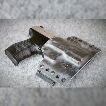 Opaskové pouzdro na pistoli Walther CCP, RH Holsters, Kydex KTB, SpeedLoops, pravé