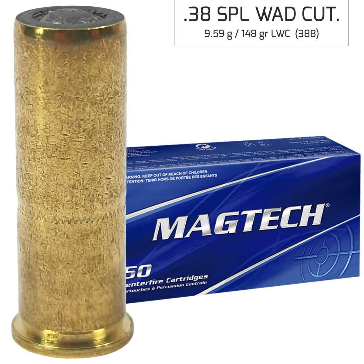 Náboje Magtech 38 SPECIAL LWC 9,59 g, 148 gr (38B)