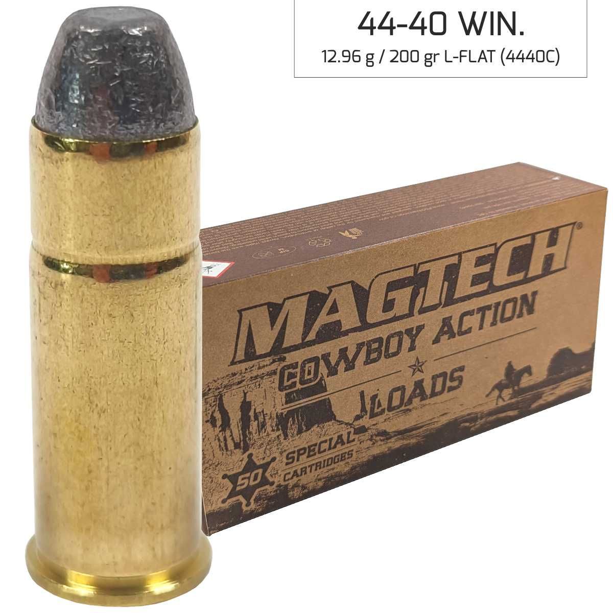 Náboje Magtech 44-40 WIN. L-FLAT Cowboy 12,96 g, 200 gr (4440C)