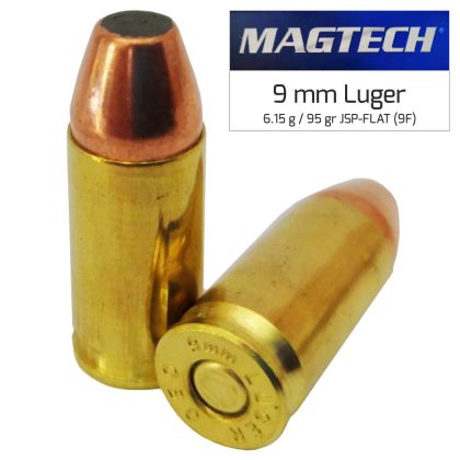 Náboje Magtech 9 mm Luger JSP FLAT w/o Grooves 6,15 g, 95 gr (9F)