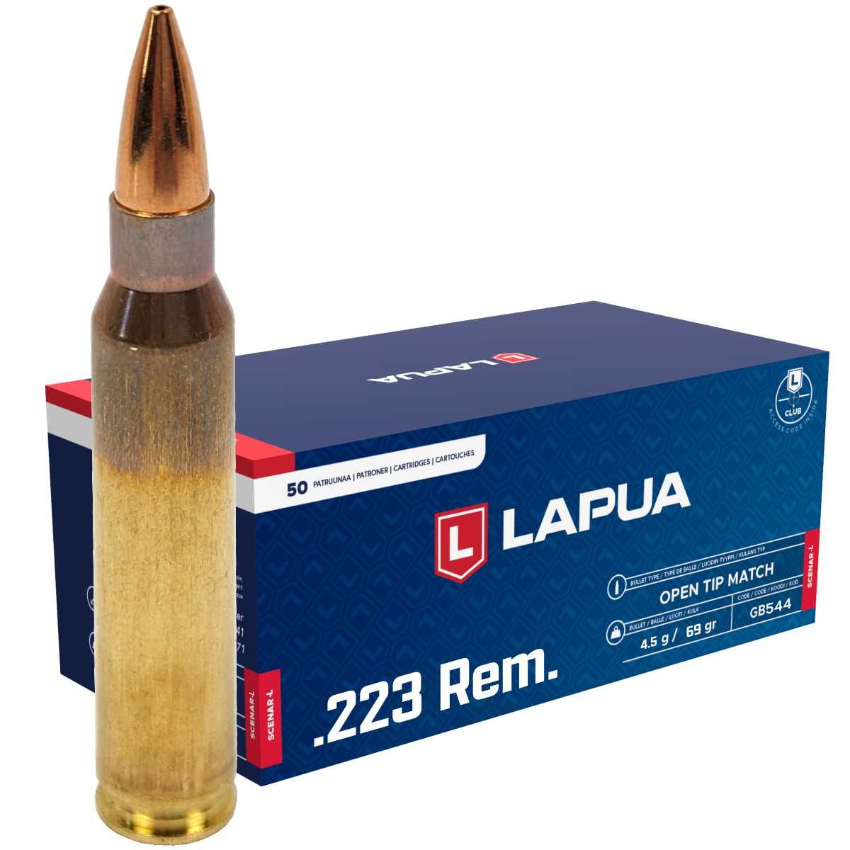 Náboje Lapua .223 Rem Scenar-L, 4,50 g, 69 gr