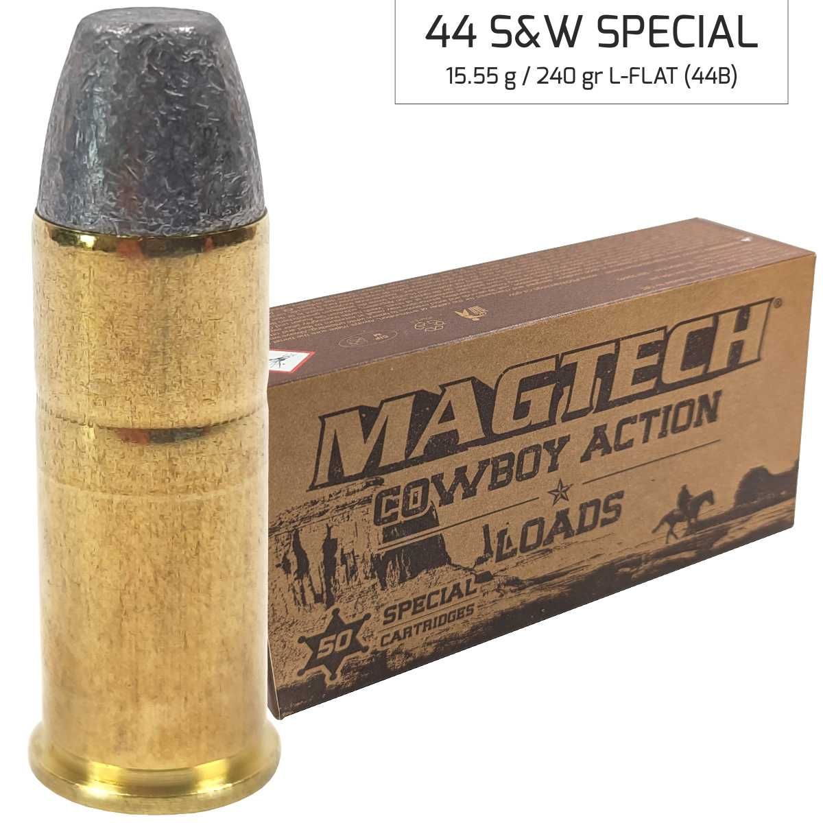 Náboje Magtech 44 S&W SPECIAL L-FLAT Cowboy 15,55 g, 240 gr (44B)