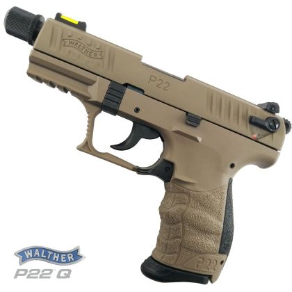 Walther P22Q 22LR Tactical, pistole samonabíjecí, FDE