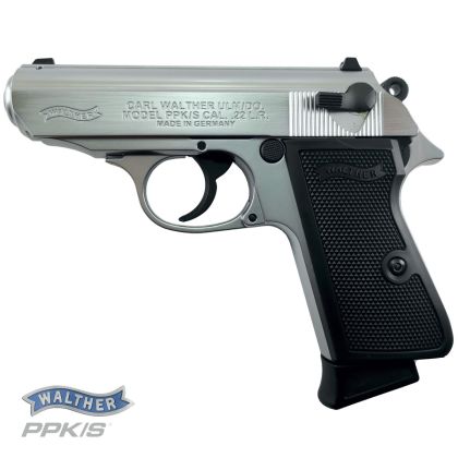 Walther PPK/S 22 LR, pistole samonabíjecí, nikl