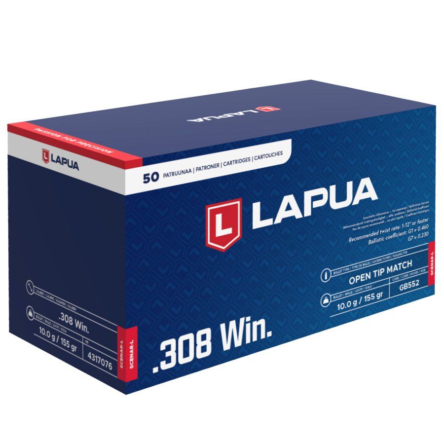 Náboje Lapua .308 Win Scenar-L, OTM, 10 g, 155 gr