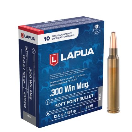 Náboje Lapua .300 Win Mag. MEGA, SP, 12,00 g, 185 gr