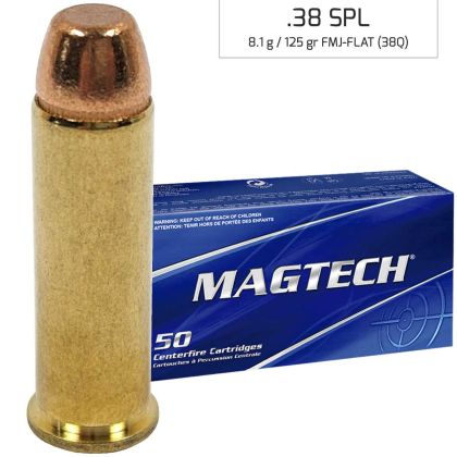 Náboje Magtech 38 SPECIAL FMJ FLAT 8,1 g, 125 gr (38Q)