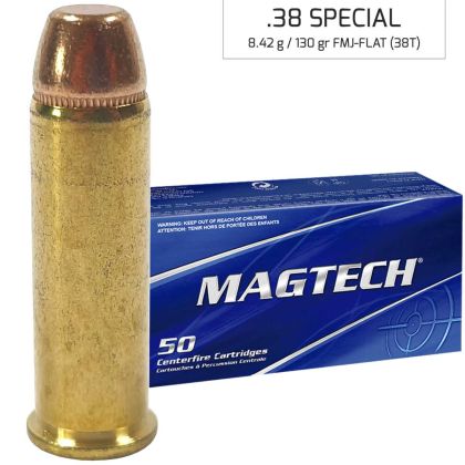 Náboje Magtech 38 SPECIAL FMJ-FLAT 8,42 g, 130 gr (38T)