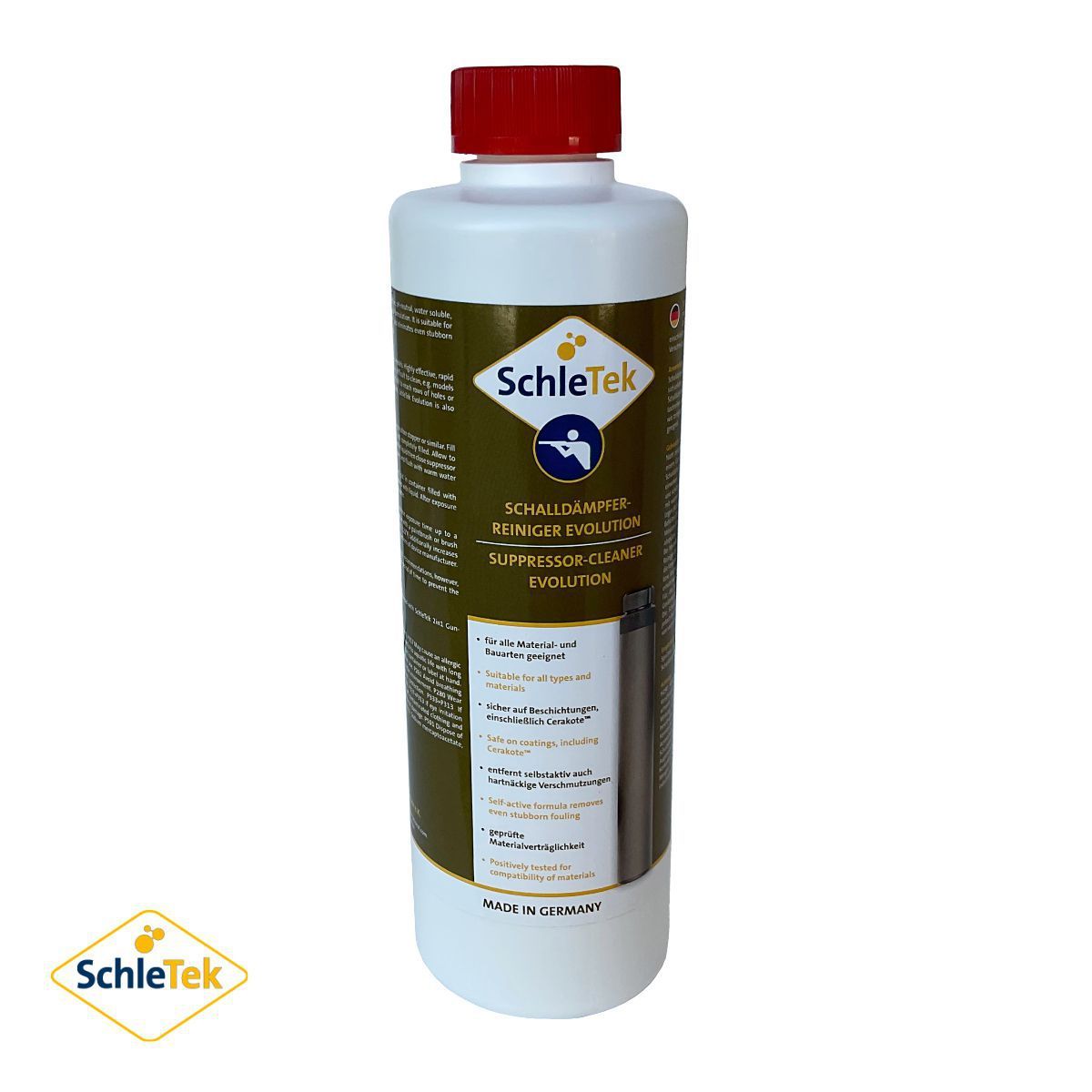 SchleTek Suppressor Cleaner Evolution 500 ml, na tlumiče hluku výstřelu