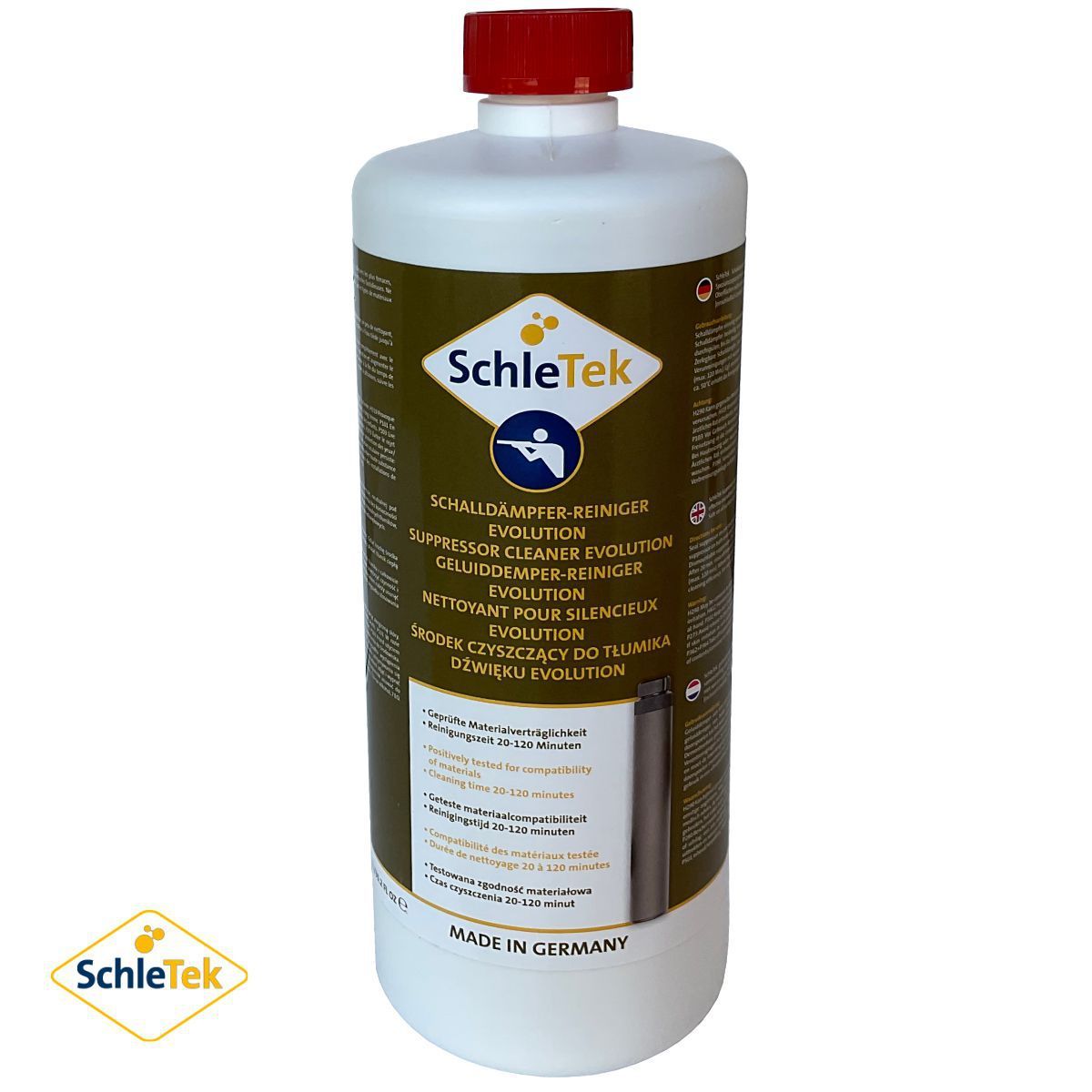SchleTek Suppressor Cleaner Evolution 1 l, na tlumiče hluku výstřelu