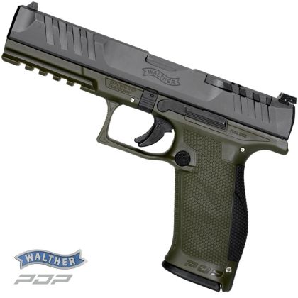 Walther PDP Full Size OD Green 5‘‘, 9 mm Luger, pistole samonabíjecí