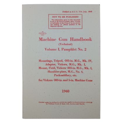 303-inch Machine Gun - Suppl. No. 1- pretisk doplnku man. - kulomet Vickers z r. 1942