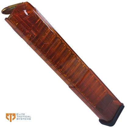 Zásobník ETS pro Glock, 9 mm Luger, 32 náboju, oranžový