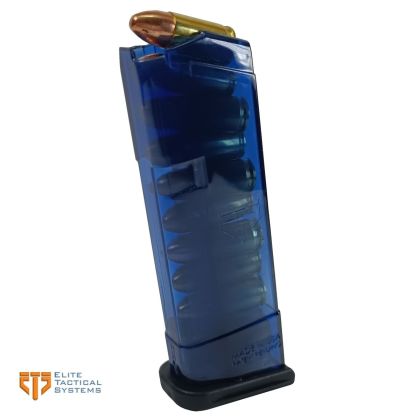 Zásobník ETS pro Glock 43, 9 mm Luger, 9 nábojů, modrý