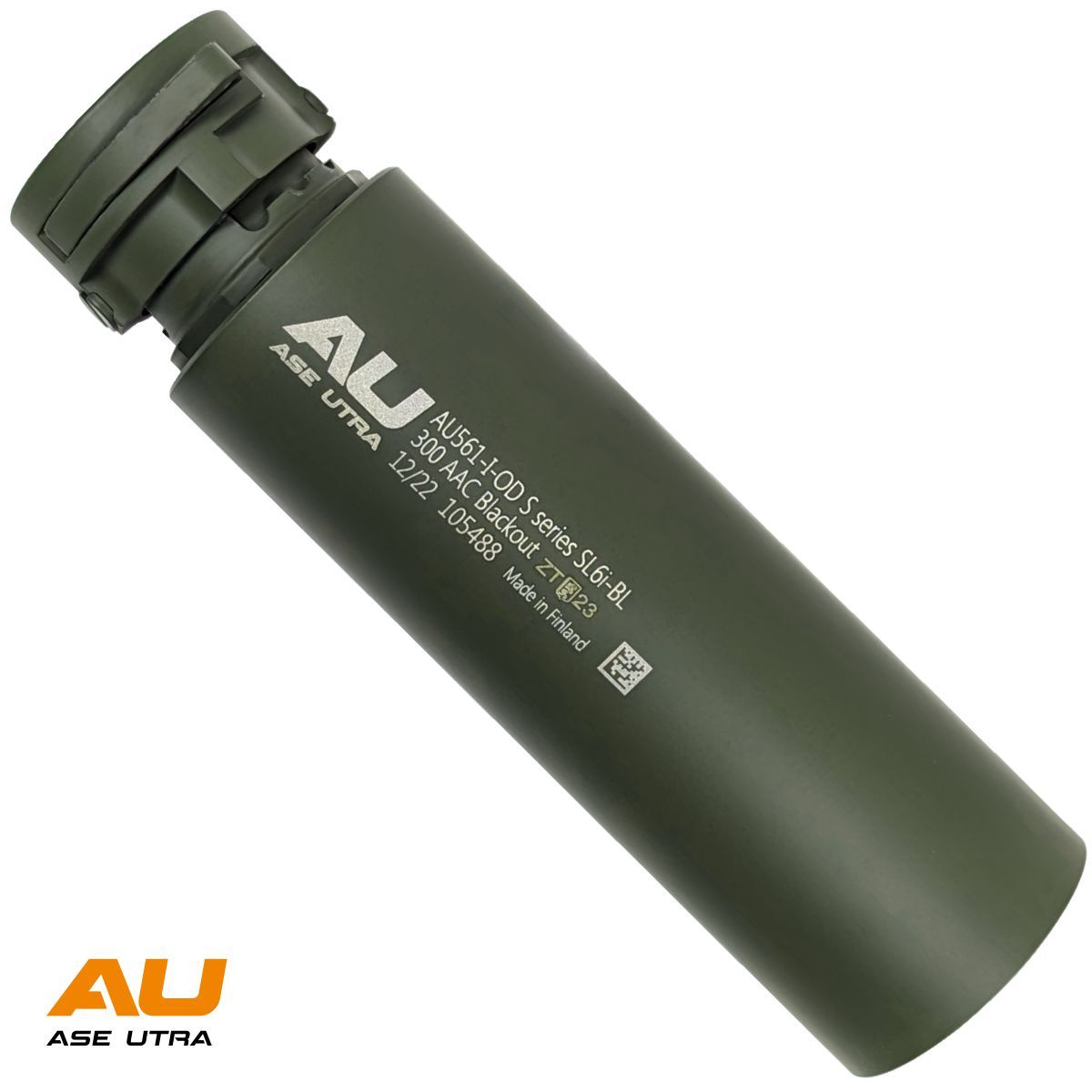 Tlumič Ase Utra SL6i-BL 300 BLK, bez úsťové brzdy, OD Green Cerakote