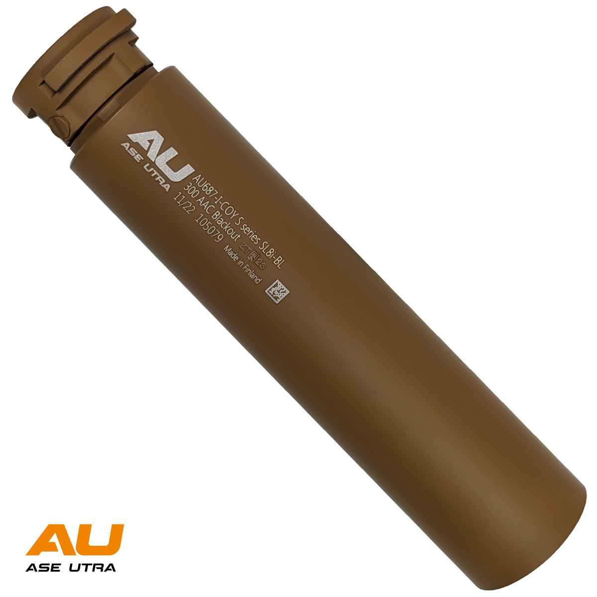 Tlumič Ase Utra SL8i-BL 300 BLK, bez úsťové brzdy, Coyote Brown Cerakote