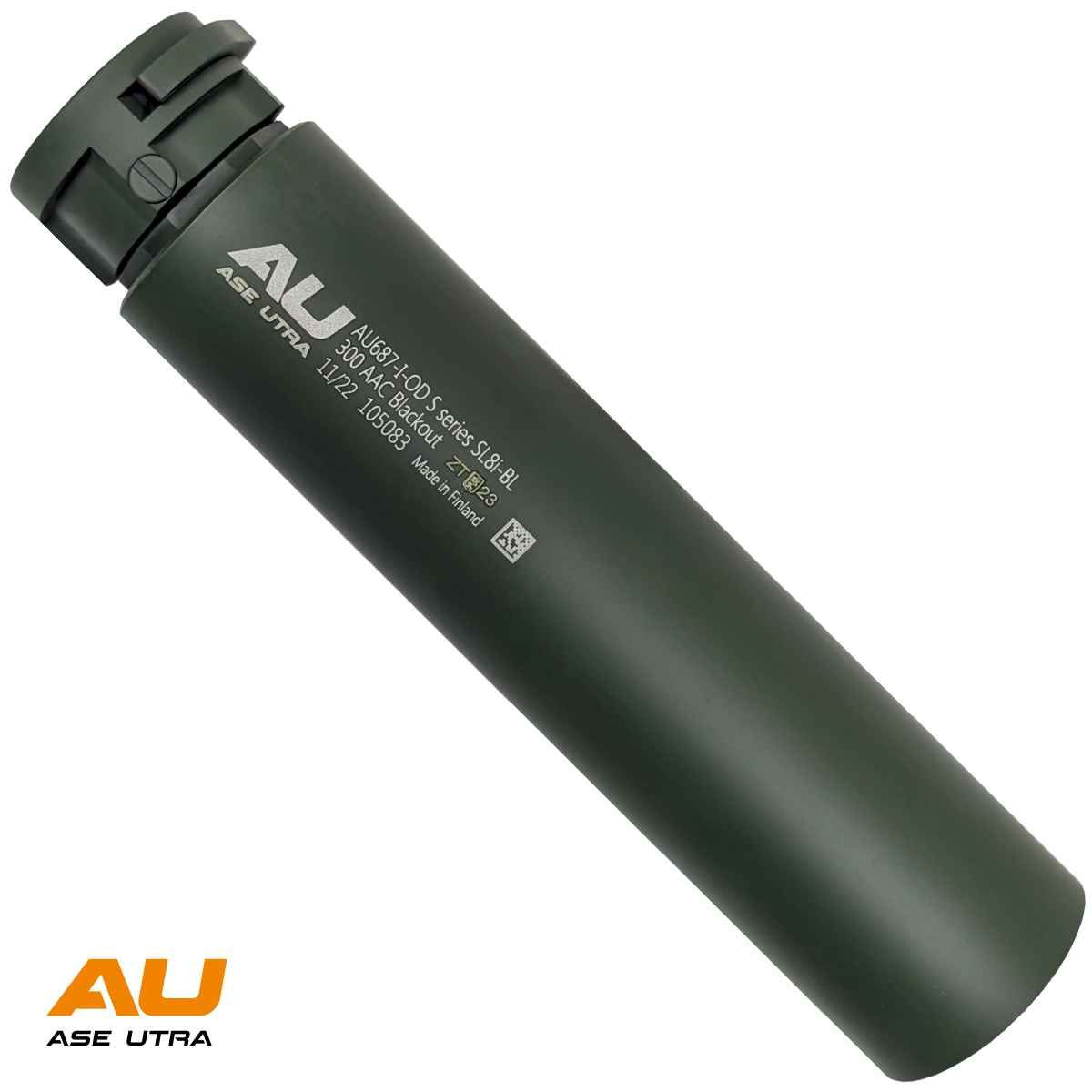 Tlumič Ase Utra SL8i-BL 300 BLK, bez úsťové brzdy, OD Green Cerakote