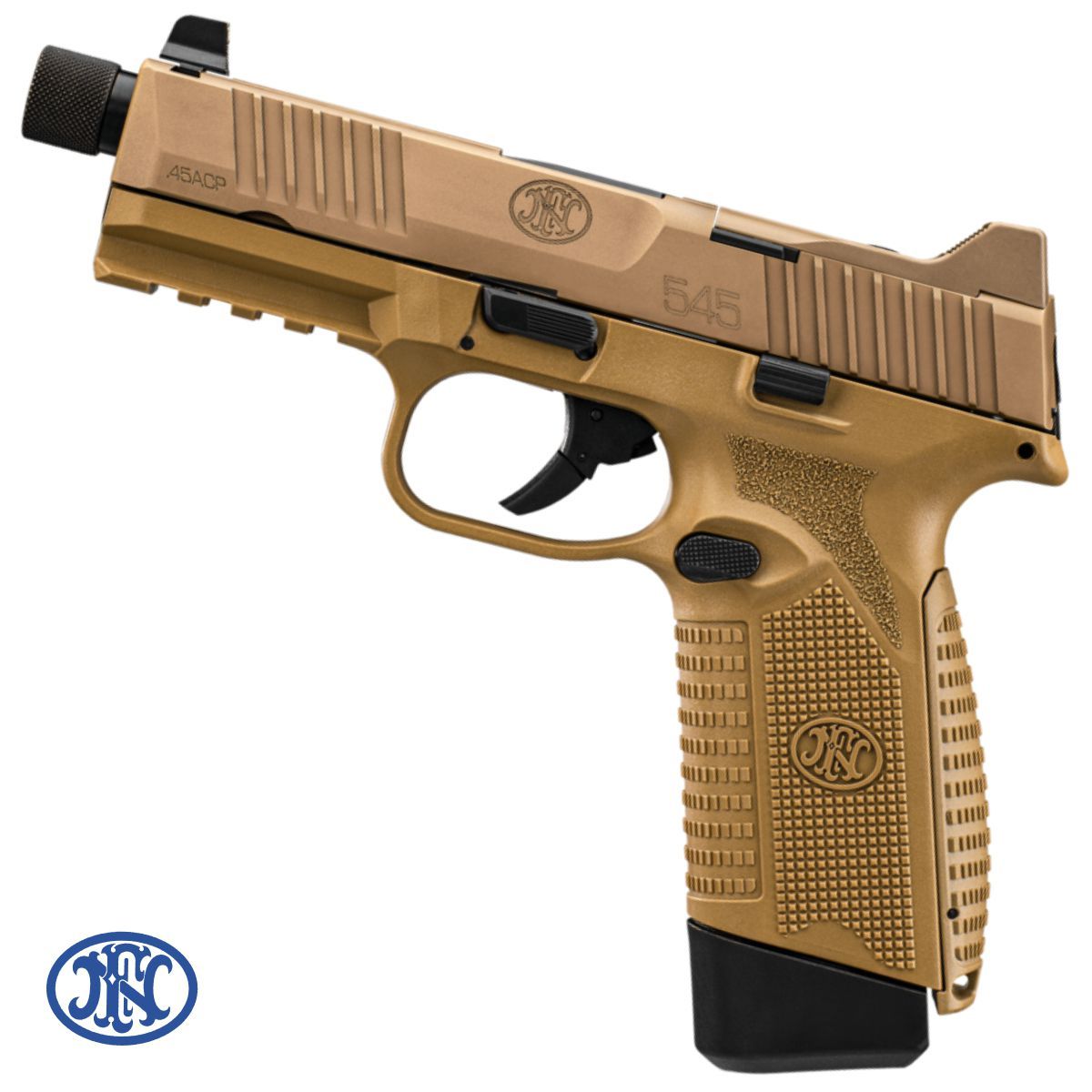 FN 545 Tactical, FN America, 45 Auto, pistole samonabíjecí, FDE