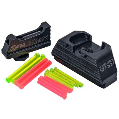 Mířidla světlovodná EVOSIGHT Walther PDP / Glock, muška 6,7 mm, hledí 7,7 mm