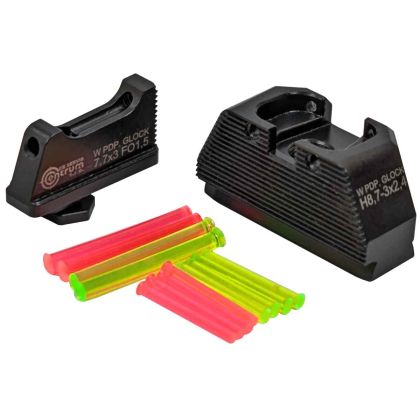 Mířidla světlovodná EVOSIGHT Walther PDP / Glock, muška 7,7 mm, hledí 8,7 mm