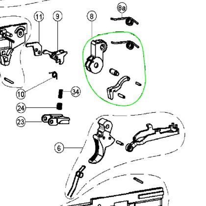 Bicí kohout Walther P22Q, sestava