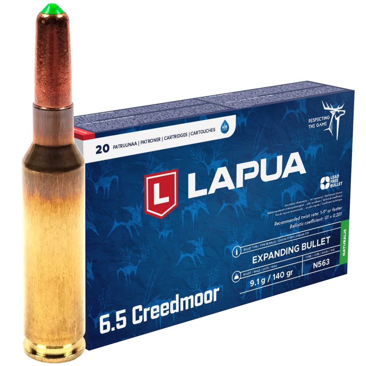 Náboje Lapua 6,5 Creedmoor NATURALIS, 9,10 g, 140 gr