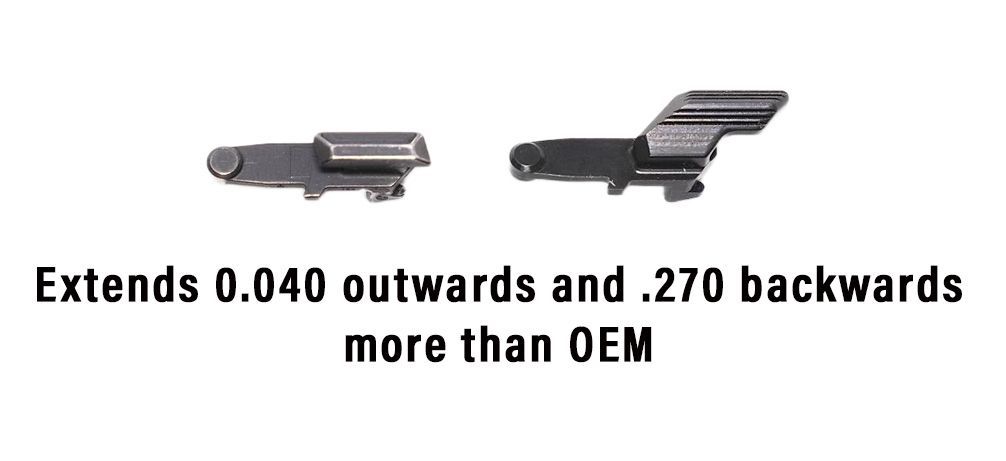 Prodloužený záchyt závěru MCarbo pro Sig Sauer P365