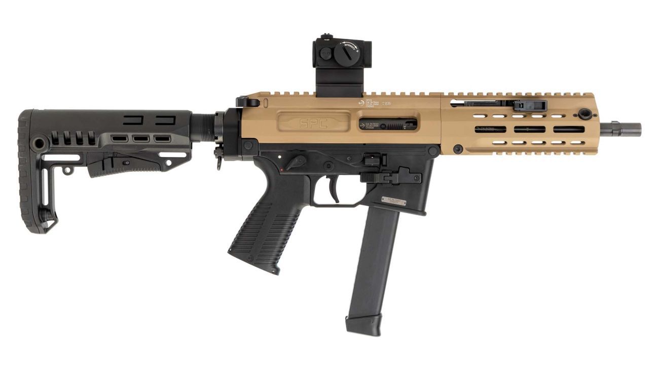 Samonabíjecí puška B&T SPC9 G, Coyote Tan/Black