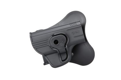 Opaskové pouzdro na pistoli Ruger, Cytac, s pojistkou, plastové, pádlo, pravé