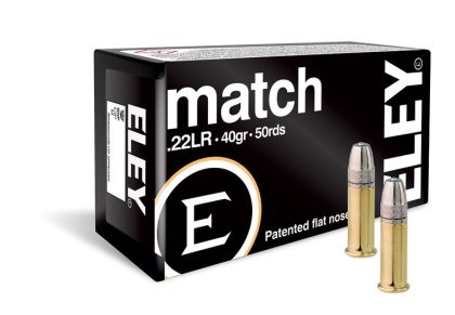 Náboj Eley .22 LR Match, 40gr/2,56g, LRN