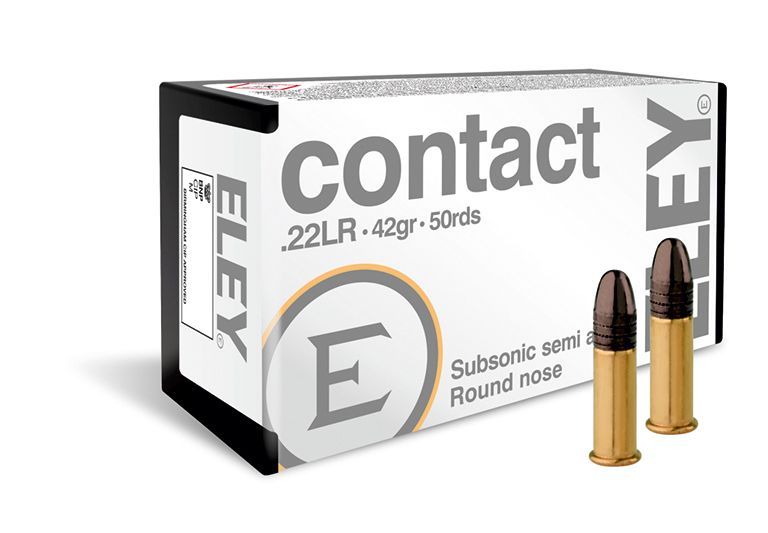 Náboj Eley .22 LR Contact, 42gr/2,7g, LRN