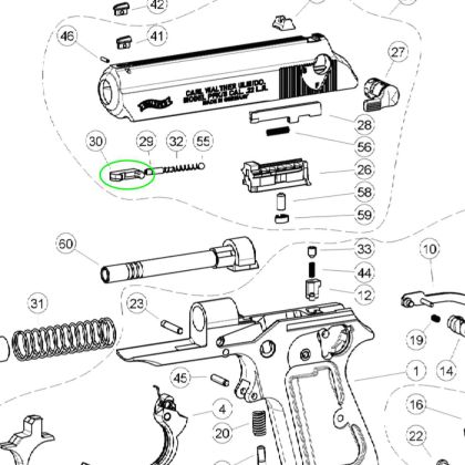 Vytahovac Walther PPK/S 22 LR