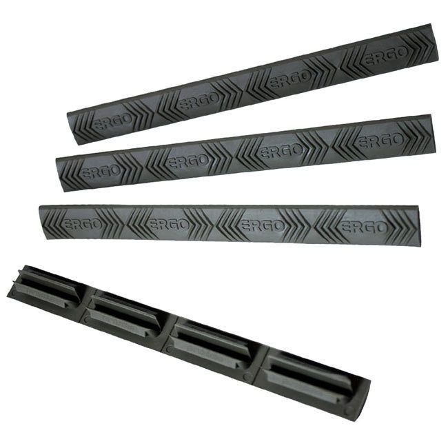 Krytka railů ERGO M-LOK Wedgelok Rail Cover 4 Pack, Černá