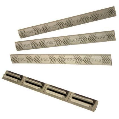 Krytka railů ERGO M-LOK Wedgelok Rail Cover 4 Pack, Dark Earth