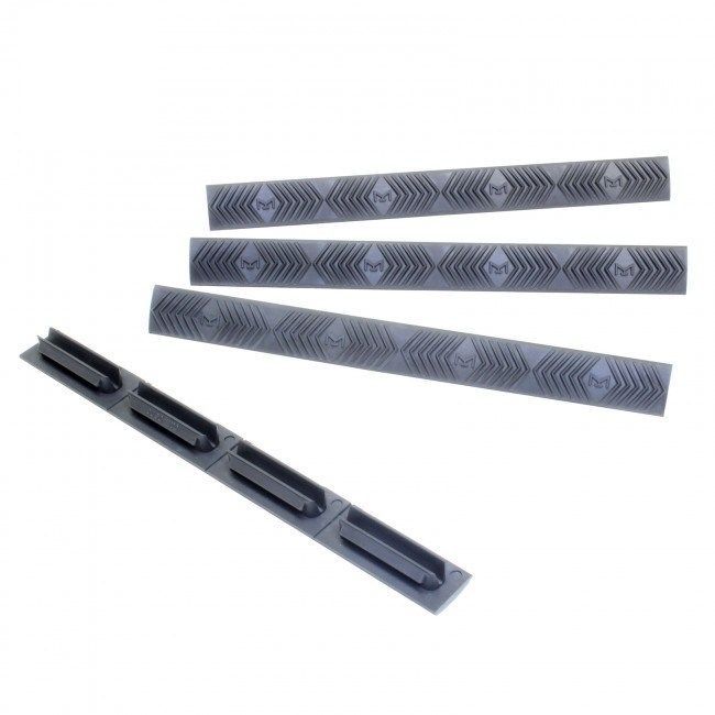 Krytka railů ERGO M-LOK Wedgelok Rail Cover 4 Pack, Graphite Grey