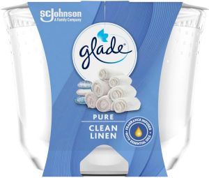 Glade svíčka vonná Maxi Clean Linen, 204 g