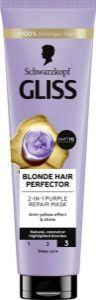 Gliss Blonde Perfector Purple 2v1 fialová regenerační maska 150 ml