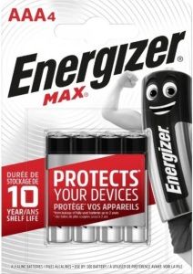 Energizer Max Alkaline AAA mikrotužková baterie, 4 ks