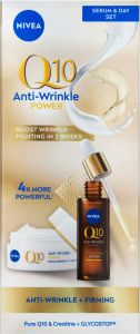 Nivea Expertní duální sérum proti vráskám a denní krém Q10 Anti-Wrinkle Expert 30ml + 50ml