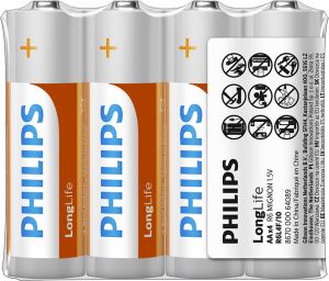 Philips Longlife baterie AA R6L4F/10 1,5 V 4 ks