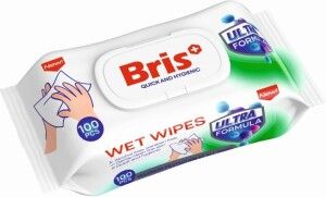 Bris hygienické vlhčené ubrousky s klipem, 100 ks